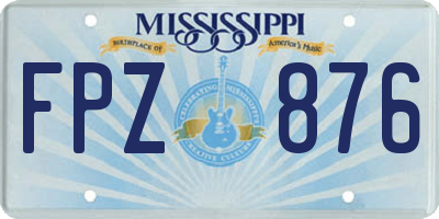 MS license plate FPZ876