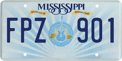 MS license plate FPZ901