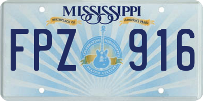 MS license plate FPZ916