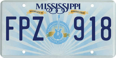 MS license plate FPZ918