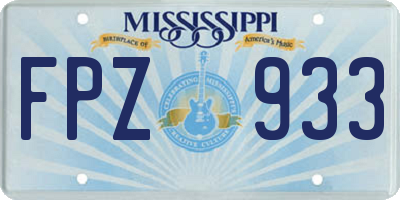 MS license plate FPZ933