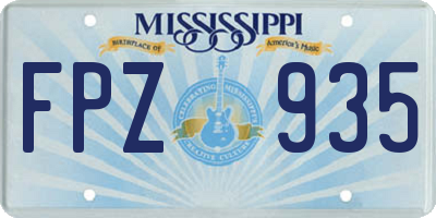 MS license plate FPZ935