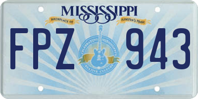 MS license plate FPZ943