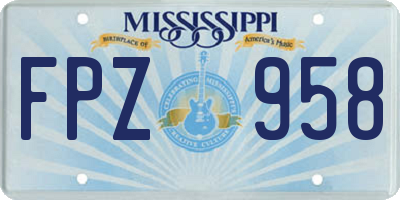 MS license plate FPZ958