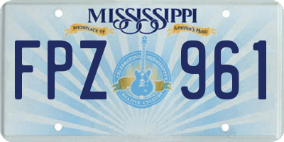 MS license plate FPZ961