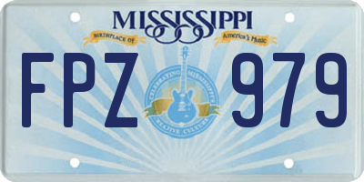 MS license plate FPZ979