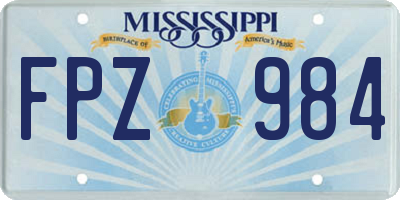 MS license plate FPZ984