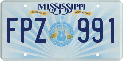 MS license plate FPZ991