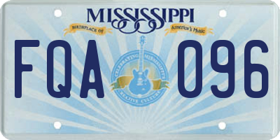 MS license plate FQA096