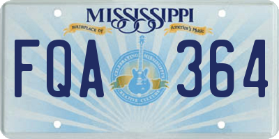 MS license plate FQA364