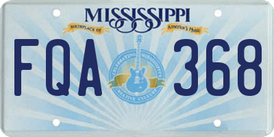 MS license plate FQA368