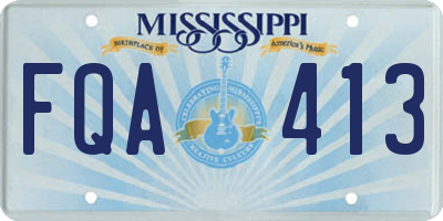 MS license plate FQA413
