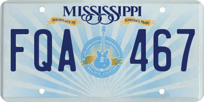 MS license plate FQA467