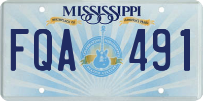 MS license plate FQA491