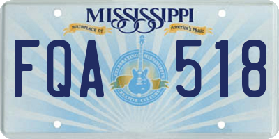 MS license plate FQA518