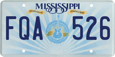 MS license plate FQA526
