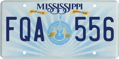 MS license plate FQA556