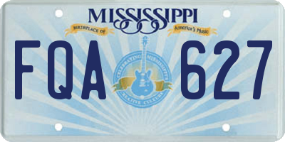 MS license plate FQA627