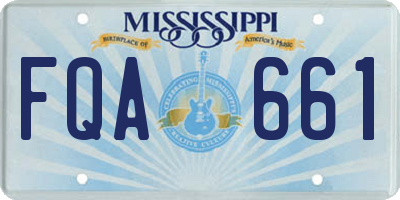 MS license plate FQA661