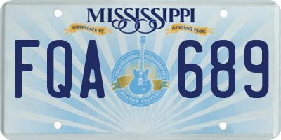 MS license plate FQA689