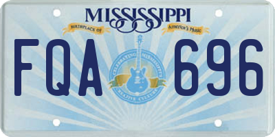 MS license plate FQA696