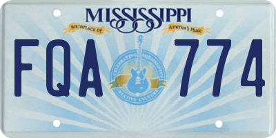 MS license plate FQA774