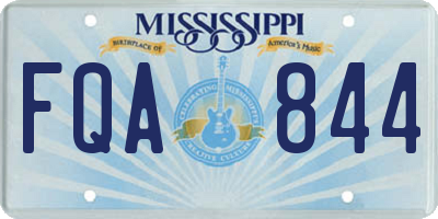 MS license plate FQA844