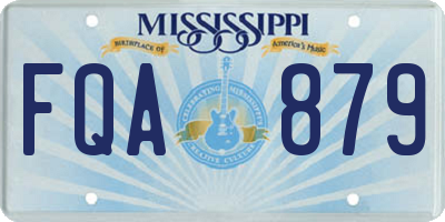 MS license plate FQA879