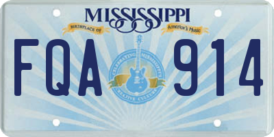 MS license plate FQA914
