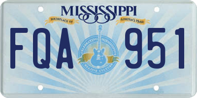 MS license plate FQA951