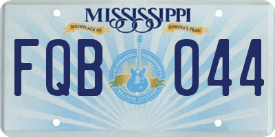 MS license plate FQB044