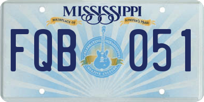 MS license plate FQB051