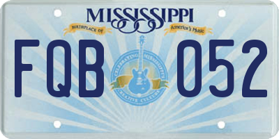 MS license plate FQB052