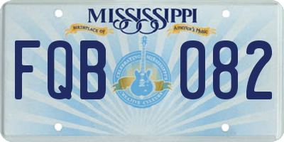 MS license plate FQB082