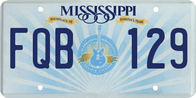 MS license plate FQB129