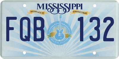 MS license plate FQB132