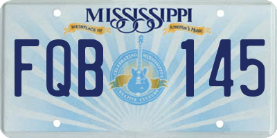 MS license plate FQB145
