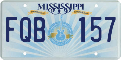 MS license plate FQB157