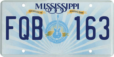 MS license plate FQB163