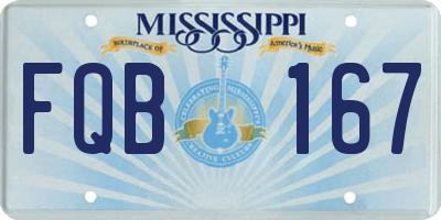 MS license plate FQB167