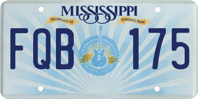 MS license plate FQB175