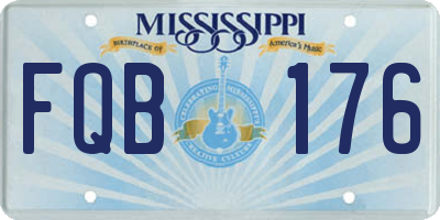 MS license plate FQB176