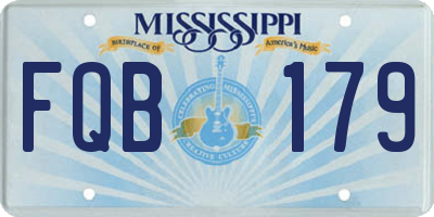 MS license plate FQB179