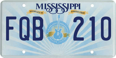 MS license plate FQB210