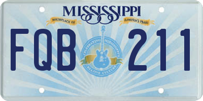 MS license plate FQB211