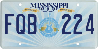 MS license plate FQB224