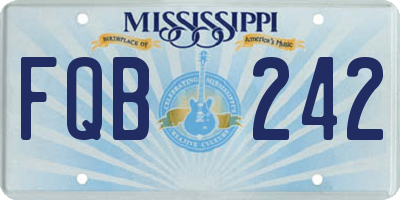 MS license plate FQB242