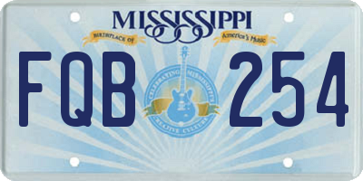 MS license plate FQB254