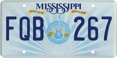 MS license plate FQB267