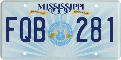 MS license plate FQB281
